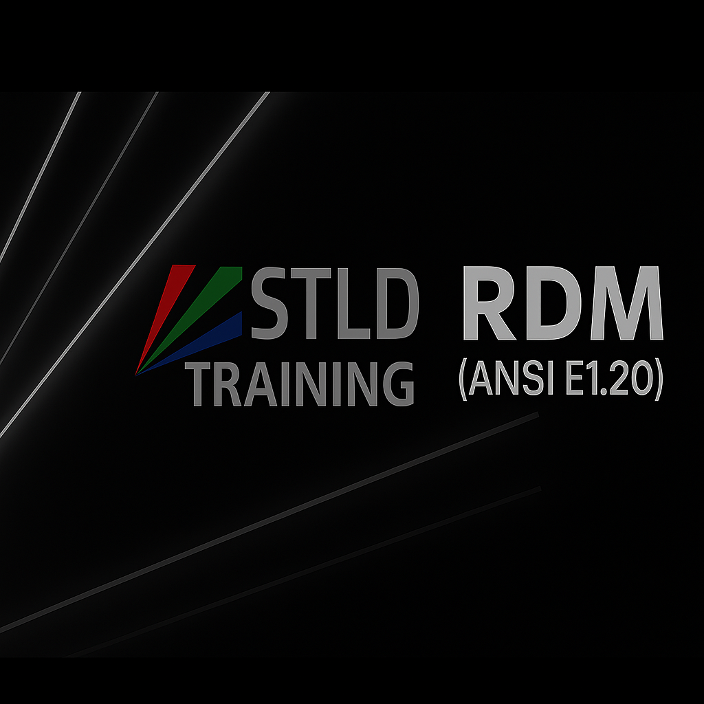 banner image reading: STLD Training - RDM (ANSI E1.20)