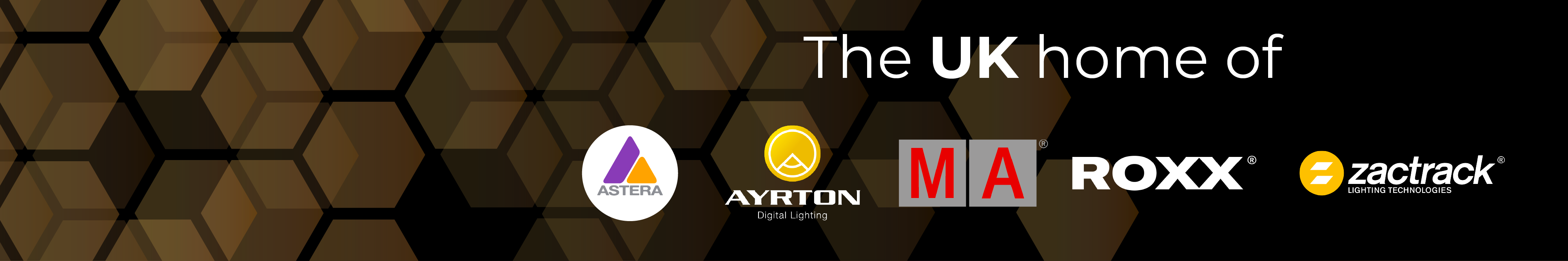 Ambersphere Banner showing their product ranges